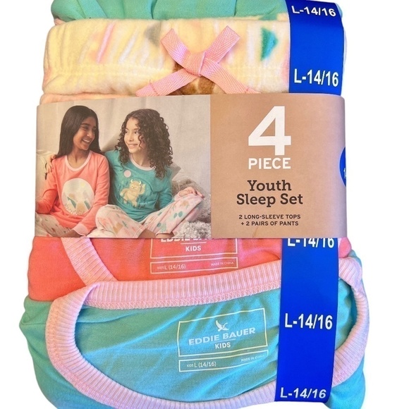 Eddie Bauer Youth Girl's 4 Piece PJ Sleep Set - (Large 14/16) - NWT - Picture 5 of 6